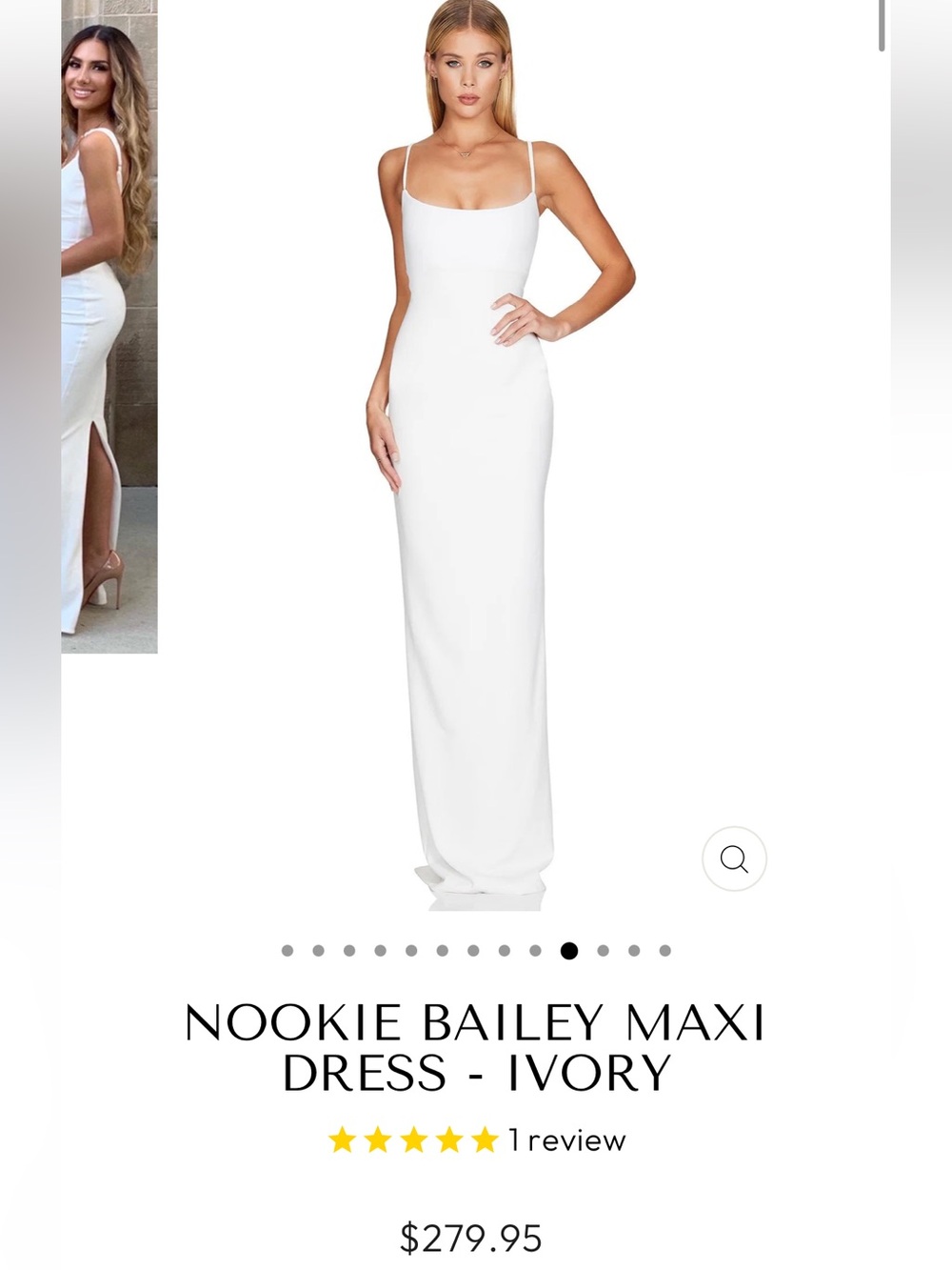 Nookie Bailey Maxi Dress - Ivory Sz XL
